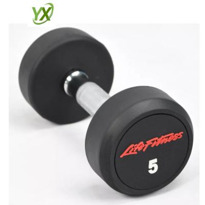 China Universal Fitness Equipment High Quality Weight Dumbbell Round Dumbbell Fitness for sale