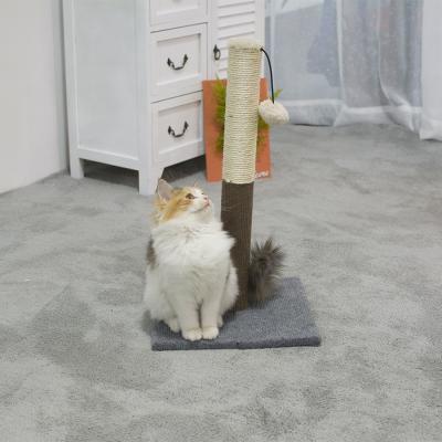 China Sisal Scratcher Parts Sisal Sustainable Wholesale Wooden Pet Products Small Pet Strong Cat Tree Post for sale