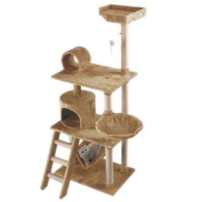 China Modern Sisal Large Scratch Scratch Castle Pet Scratcher Housing Furniture Modern Climbing Wooden Tower Cat Tree Large for sale