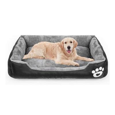 China Wholesale Durable Waterproof Ultra Soft Rectangle Pet Bed Luxury Dog Bed Washable Dog Bed for sale