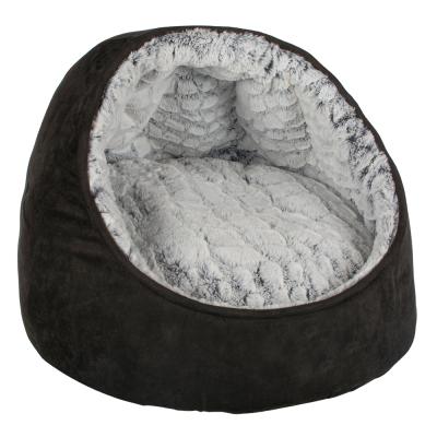 China Sustainable Pet Product Black Suede Warm Soft Cashmere PV Cashmere Dog Sofa for sale