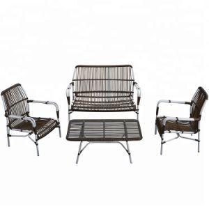 China 300KG Load Patio Sofa Set Fabric Rattan Garden Furniture Custom Made for sale