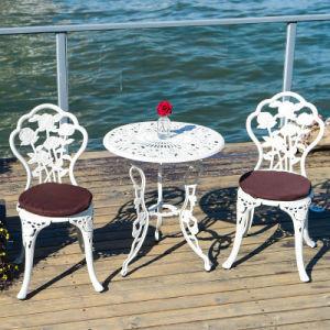 China 3 stuks gegoten aluminium patio set waterdicht aluminium outdoor eetkamer set Te koop