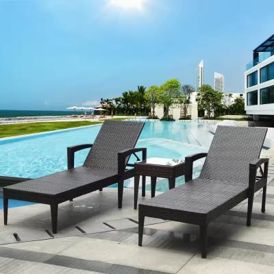 China Moderne rattan zonnebank UV-bestendige stoel stoelen buiten Te koop