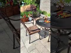 Premium Cast Aluminum Outdoor Furniture Set - Durable, Weather-Resistant Patio Chairs & Table for Ga