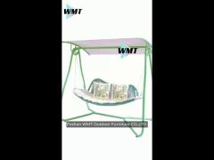optional cushion color two-person iron swing and rocking chair for cozy outdoor spaces