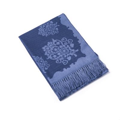 China Stylish and hot new arrive variety of flower jacquard cashmere woven shawls for sale