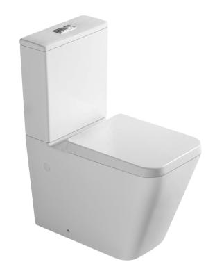 China European Standard Australian Standard Rimless Two Piece Dual Flush Toilet Modern Watermark Bathroom Wall Faced Toilet for sale