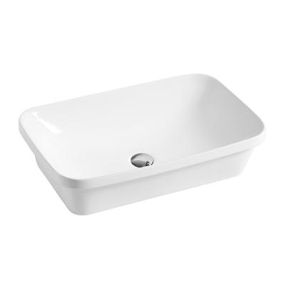 China Modern Hot Sale Ceramic Sink Bathroom Hand Wash Ceramic Half Basin Insert Counter Basin for sale