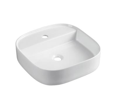 China Restaurant Wholesale Easy Clean Luxury Ceramic Washbasin Hotel Wash Basin Factory Bathroom Sink High Pressure Embedded Molding Basin for sale