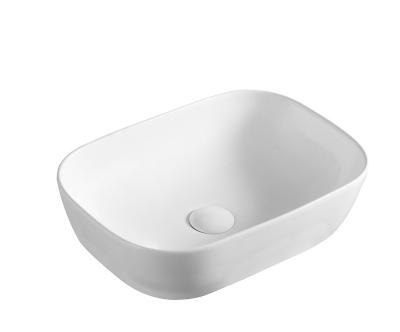 China Restaurant Wholesale Easy Clean Luxury Ceramic Washbasin Hotel Wash Basin Factory Bathroom Sink High Pressure Embedded Molding Basin for sale