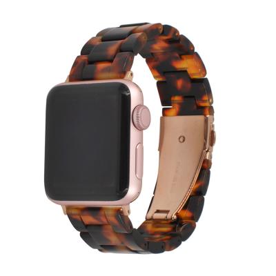 China Comfortable For Apple Smart Watch Strap 1 Se Resin Strap Wrist Loop Strap 2 3 4 5 6 For IWatch 38 Watch Band 40 42 44mm Multi Color for sale