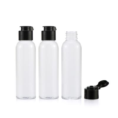 China BEAUTY PACK Round 60ml 100ml 150ml PET Top Lotion Container Flip Cap Shampoo Bottle Toner Pet Sanitizer Bottle For Sale for sale