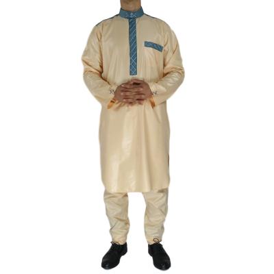 China One Piece Abaya High Quality Mens Long Robes Two Sets African Muslim Long Robes Pajamas for sale