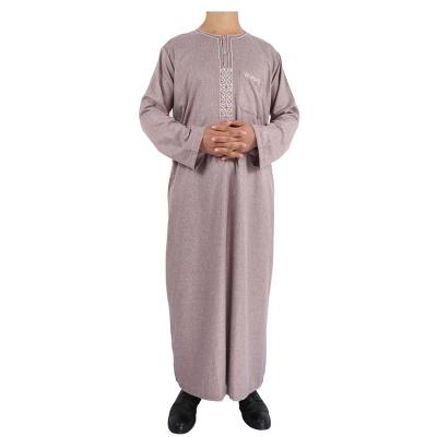 China Factory Wholesale Muslim Men's Clothing Abaya New Men's Long Robe Long Sleeve Cotton And Linen Moroccan Robe for sale