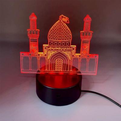 China Factory Direct Sale LED Night Light Custom Acrylic Modern Islamic Muslim Creative Weird Gift New Bedroom Bedside With Night Light for sale