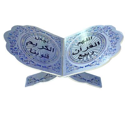 China Handmade Arabic Islamic Quran Wood Carving Shelf, Quran Book Holder, Quran Gita Bible Holder for sale