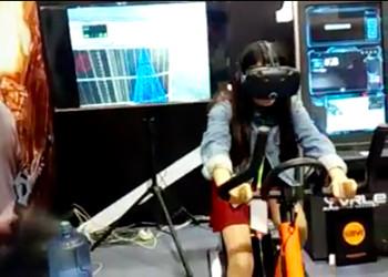 China Fitness Equipment Virtual Reality Bike / Virtual Cycling Simulator For Business Club for sale