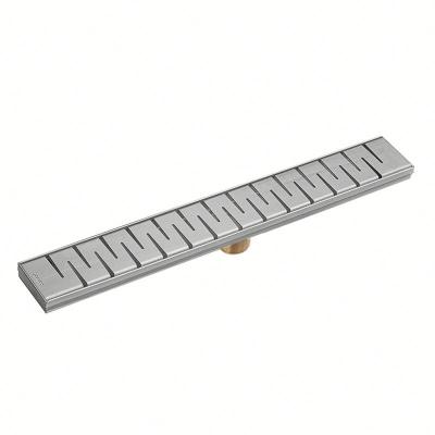 China DIKALAN 12 Inch 30 Cm Stainless Steel Long Shower Channel Floor Drain Bathroom Durable Rectangular Floor Drain for sale