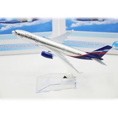 China Russia A330 Airlines Model Airplane Kits Zinc Alloy 16CM / Desk for sale