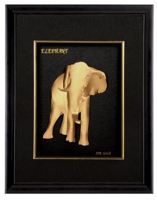 China Kunst-handgefertigtes Goldfolien-Elefant-Handwerk für Bürodekoration zu verkaufen