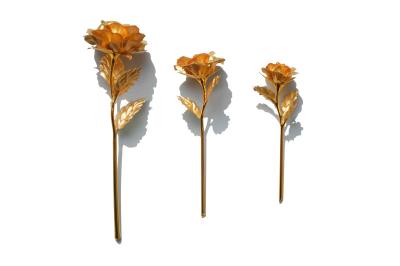 Chine le rose de fleur de Rose de la feuille d'or 24k aiment pour toujours le cadeau de valentines d'or de Rose en métal de boîte à vendre