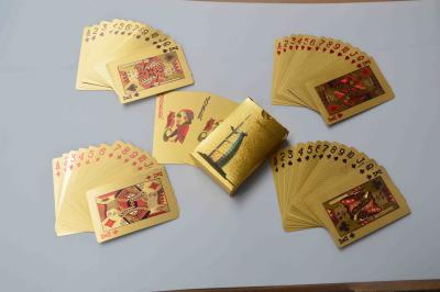 China Printing Dubai Building design gold plated Playing Cards 24K Karat Gold Plated Poker for sale