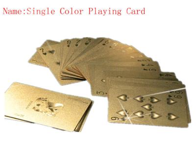 Cina poker puro delle carte da gioco della stagnola di oro 24K per i regali di compleanno 57mm * 87mm in vendita