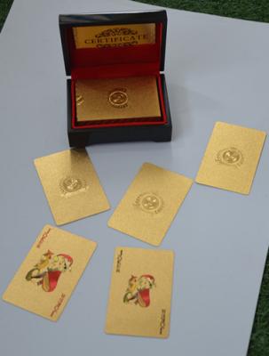 China PET o logotipo feito sob encomenda de prata do tipo dos cartões de jogo da folha 24K COM 2 palhaços à venda