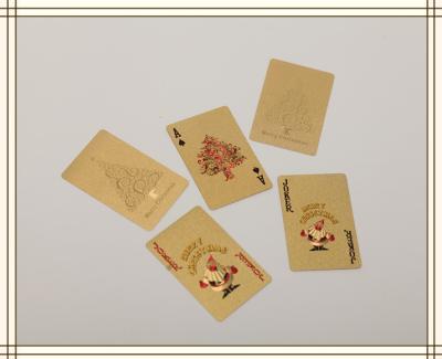 China Christmas day gifts Custom Gold Playing Cards WITH Both sides for sale