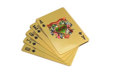 China Glittering 24k Gold Playing Cards With Cute Pattern For Fun 87mm * 57mm for sale