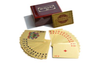 China Collectibles Custom Playing Cards With Small Simple Wood Box For Souvenir for sale