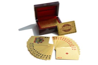 Chine Adaptez l'épaisseur gravée des cartes de jeu d'or de rayure 0.3mm avec la boîte en bois à vendre