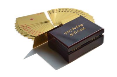 China 24kt Genuine Custom Playing Cards / Gold Plated Business Cards for sale