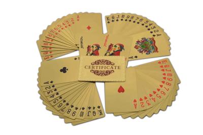 China Valuable Collection Gold Playing Cards Various Logo With Plastic Playing Cards for sale