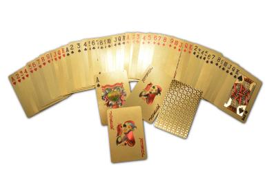 China Christmas Card 24k Gold Playing Cards With Normal Design One Deck 54pcs for sale