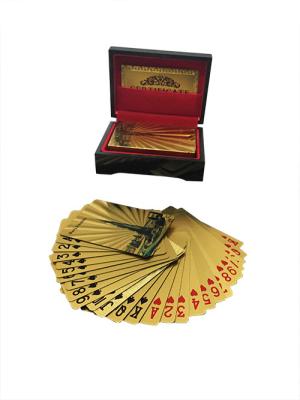 China 24k Engrave Gold foil playing card 87mm * 57mm for business gifts for sale