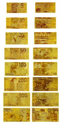 Κίνα 24 Karat Gold Foil Banknotes προς πώληση