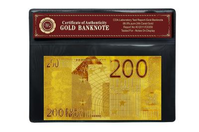 China COA 24k Gold Banknote for sale