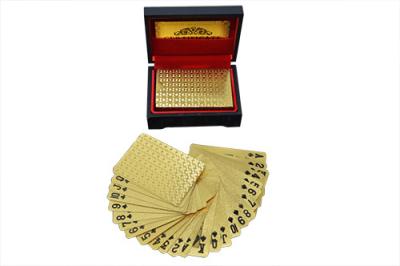 China Luxury 24k gold plated playing cards for sale