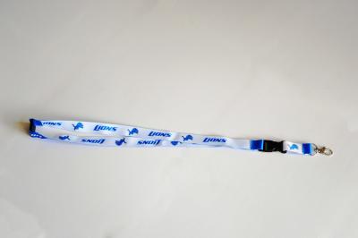 China Delicate Ribbon Lanyard In Stock , NFL Lanyar Printed Detroit Lions With Ticket Holder for sale