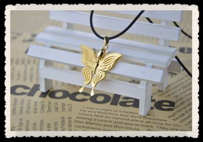 China 24K Gold Plated Jewelry / Gold Butterfly Pendant As Teachers Day Gift for sale