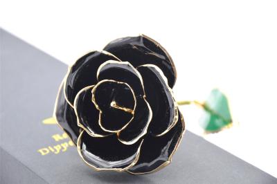 China el oro de lujo 24k de los 30*6cm sumergió los regalos corporativos reales de Rose de la decoración del hogar de la flor de Rose en venta