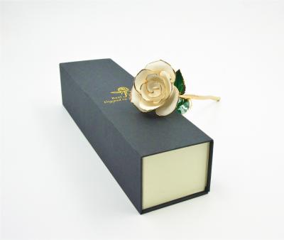 China Natürliche Goldfolien-Rosen-Blume für Inneneinrichtung, 30*6cm wirkliches Gold 24K überzog Rose zu verkaufen