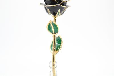 China Real Rose Dipped in 24k Gold With Nice Box Christmas Gifts 30*6cm Artificial Rose Flower for sale