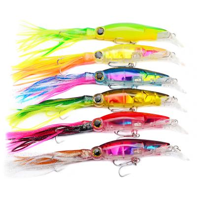 China ABS Plastic Hydraulic Power Inject 14CM HARD BODY 40G SQUID FISHING LURE FISHING FACTORY Tuna Lures for sale