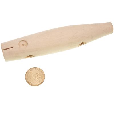 China Large 6.0 Inch Unpainted Wooden Lure Unpainted Musk Peach White Through Hole Bodies for sale