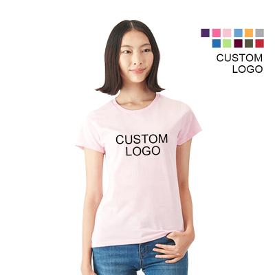 China Wholesale Hot Sales Plain Basic Casual Women's T-shirt Anti-Wrinkle Printing Custom Logo Women's T-shirt Wholesale for sale