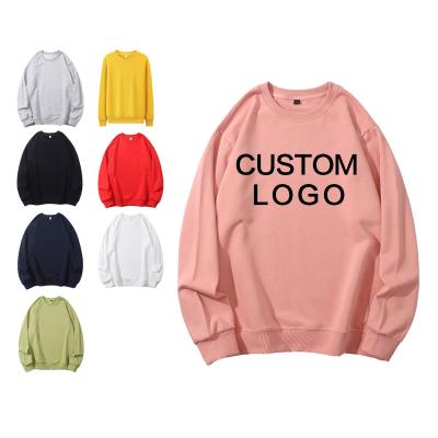 China Hot Selling Anti-Wrinkle White Cotton Sweatshirts Wholesale Custom Made Unisex Crewneck Solid Sweatshirt for sale