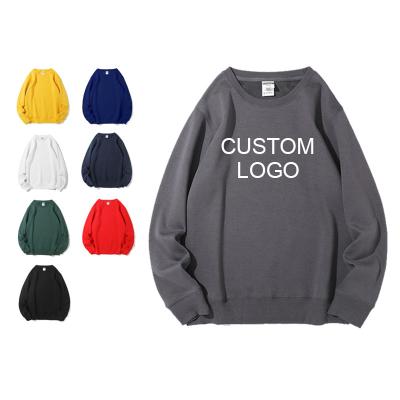 China OEM anti-pilling wholesales quality cotton white hoodie oversized sweatshirt custom crew neck men's no logo sweatshirt for sale